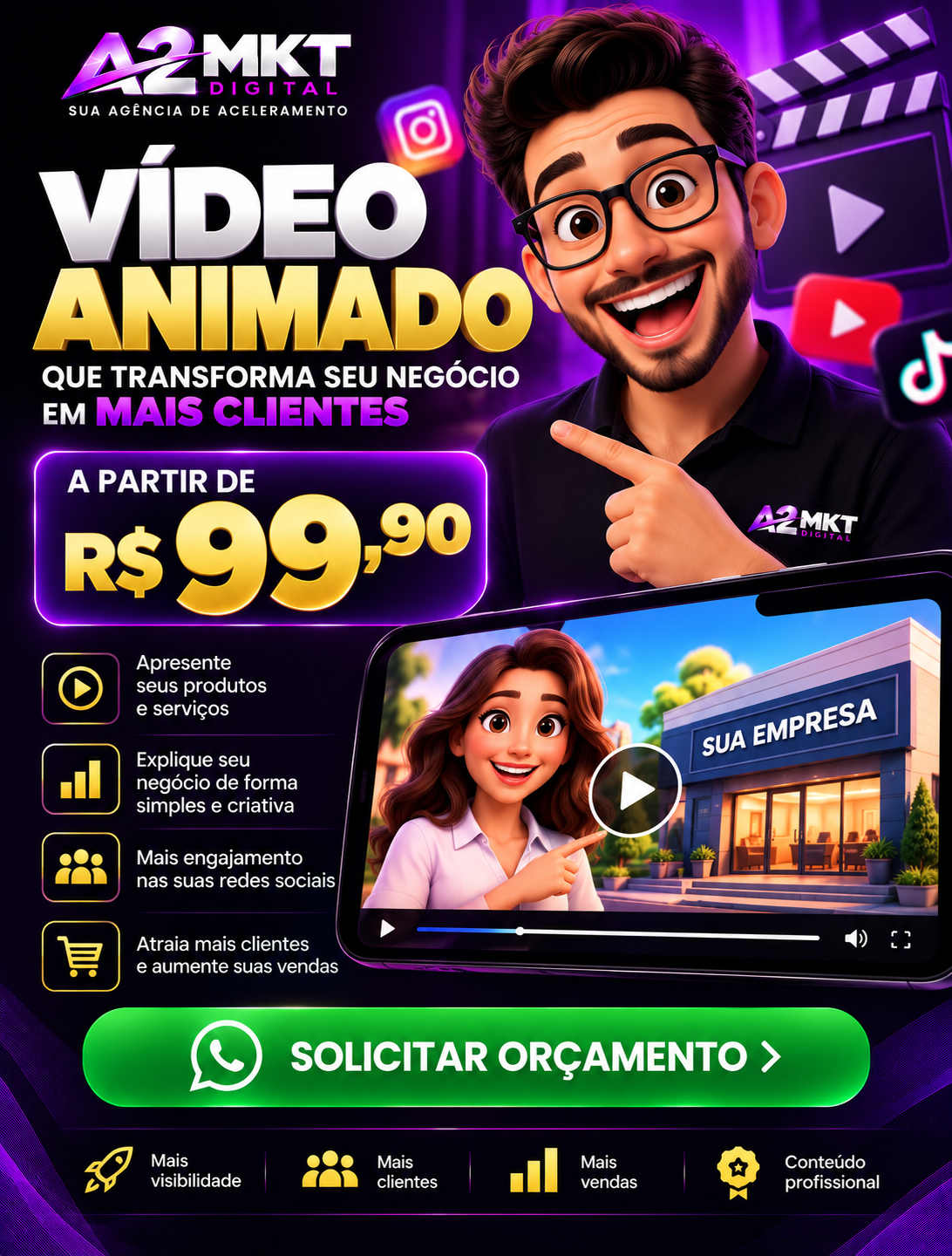 Arte de divulgação da A2 MKT Digital